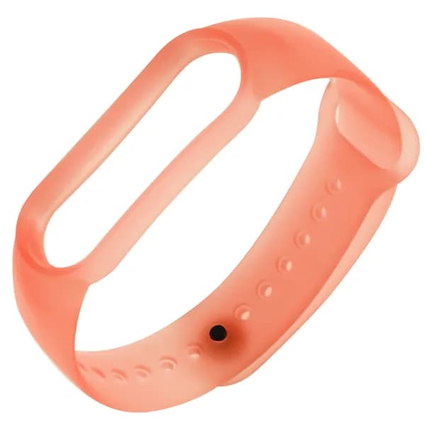Ремешок для Xiaomi Mi Band 5/ Mi Smart Band 6/Ремешок для фитнес-браслета/Ремешок для часов силиконовый, прозрачный/красный