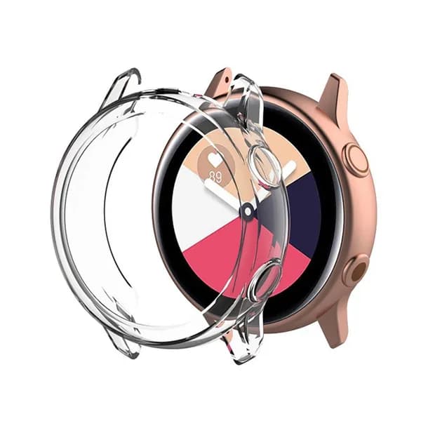 Защитный Чехол Для Galaxy Watch Active Из Силикона Цвет Белый 5*4 Cm Устойчивость К Сколованию