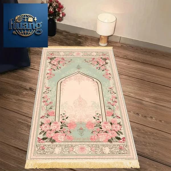 Коврик для намаза из микровельюра, 50 100 см, розовый