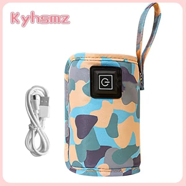 USB-сумка для подогрева бутылочек с молоком Крышка для детской бутылочки камуфляжно-синего цвета