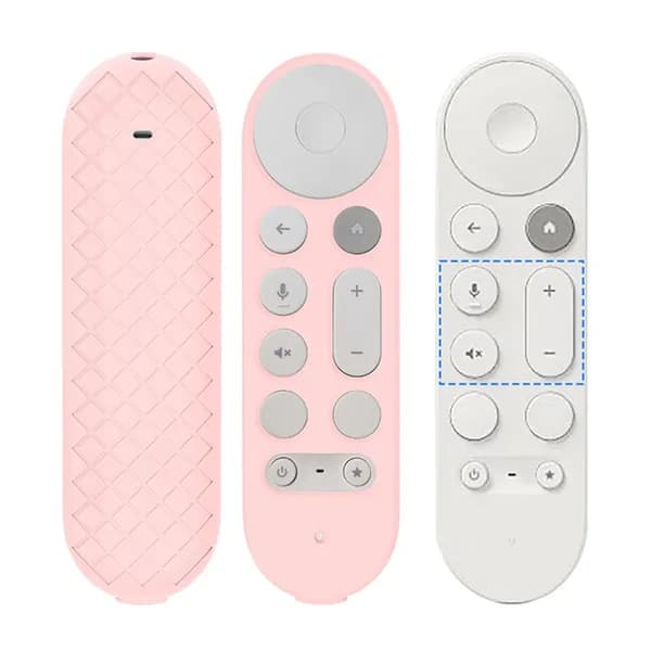 Силиконовый чехол для пульта Google TV Streamer 4K, розовый, противоскользящий