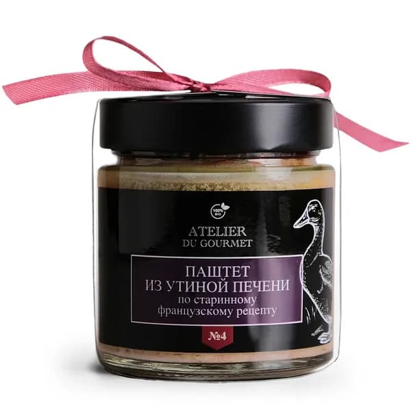 Паштет из утиной печени по старинному французскому рецепту, Atelier du Gourmet, 200 г, Россия
