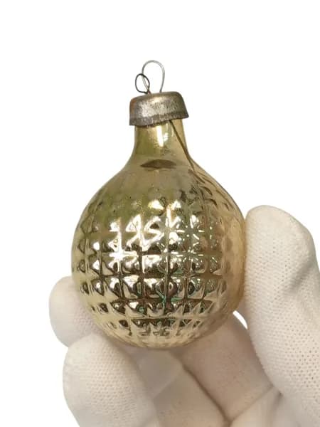 Советская ёлочная игрушка, рельефный шар, сделано в СССР.