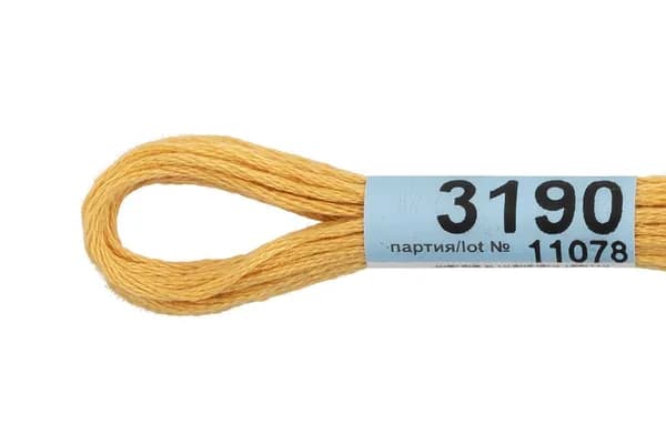 Мулине GAMMA нитки для вышивания 2 шт. по 8 м., 3190 грязно-желтый