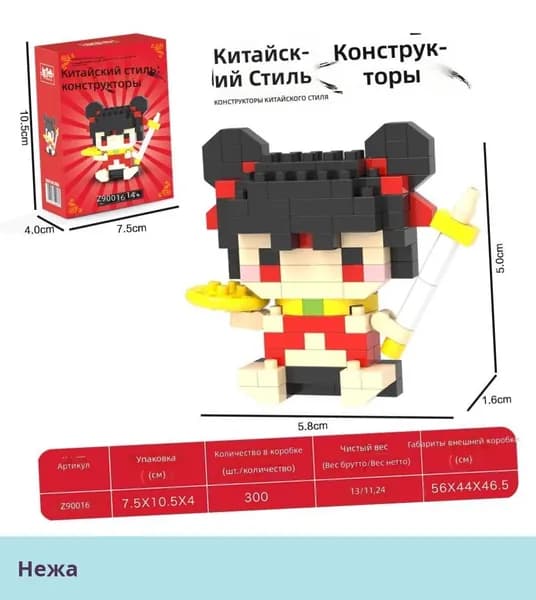 Набор микрозернистых конструкторов для сборки мультяшной фигурки, настольная декорация, подарок для детей