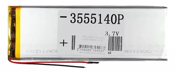 Аккумуляторная батарея универсальная 3555140 3,7v Li-Pol 3200 mAh (3.5*55*140 mm)