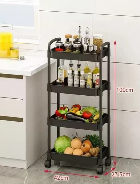 Этажерка, 4 секц., Пластикх100 см