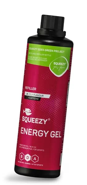 Гель с электролитами и кофеином SQUEEZY ENERGY GEL, 500 мл, кола-кофеин