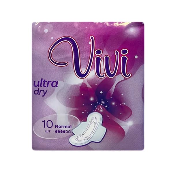 Прокладки женские гигиенические VIVI Normal ultra dry, 10 шт/уп