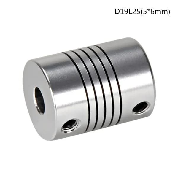 Муфта гибкая износостойкая D19L25 3x3/3x4 мм, 5*6mm