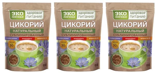 Экологика Цикорий натуральный, сублимированный, 150 г, 3уп