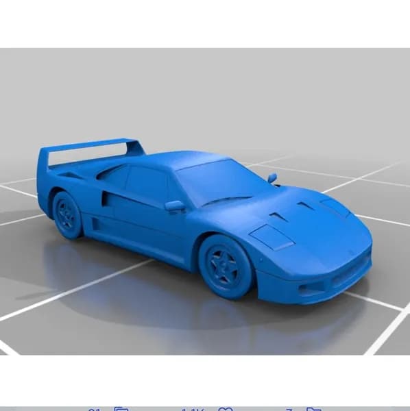 Ferrari F40. Масштабная модель 1:72.