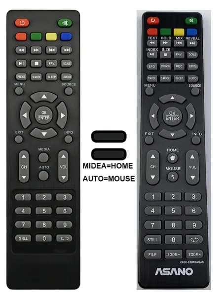 TV Пульт для телевизоров ASANO 2400-EDR0ASAN, 2400-EDRWASAN