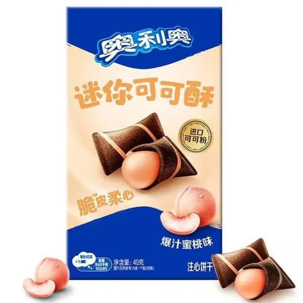 Мини-печенье Oreo с какао <со вкусом сочного персика> 40 г (одна упаковка)