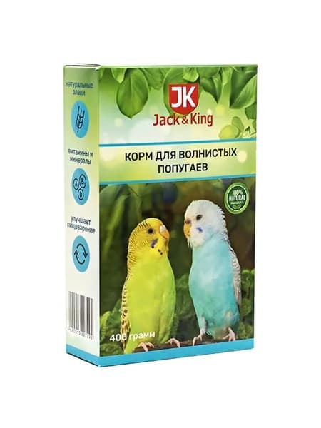Корм для попугаев Jack&King стандарт, 400 г