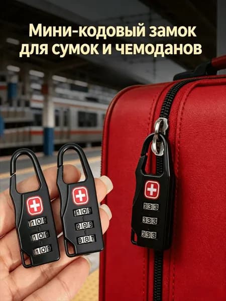 Мини-кодовый замок для сумок и чемоданов, 1/2 шт.