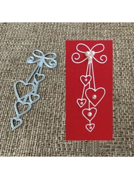 Металлические вырубные матрицы с рисунком сердец для DIY скрэпбукинга, оформления фотоальбомов и изготовления бумажных карточек