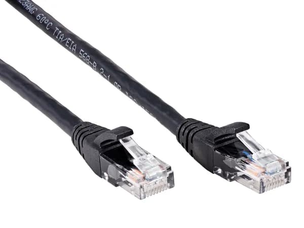 Интернет кабель 50 см iOpen (7/0.20) 0.5м UTP категория 6 RJ45 Патч корд LAN сетевой Ethernet патчкорд черный (ANP612B-BK-0.5M)