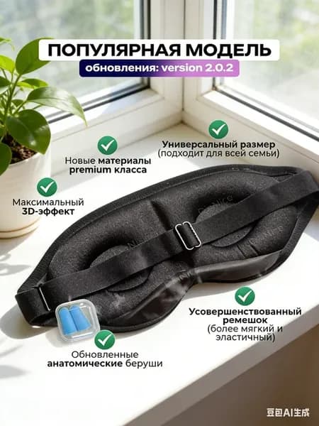 Маска для сна женская мужская детская повязка на глаза