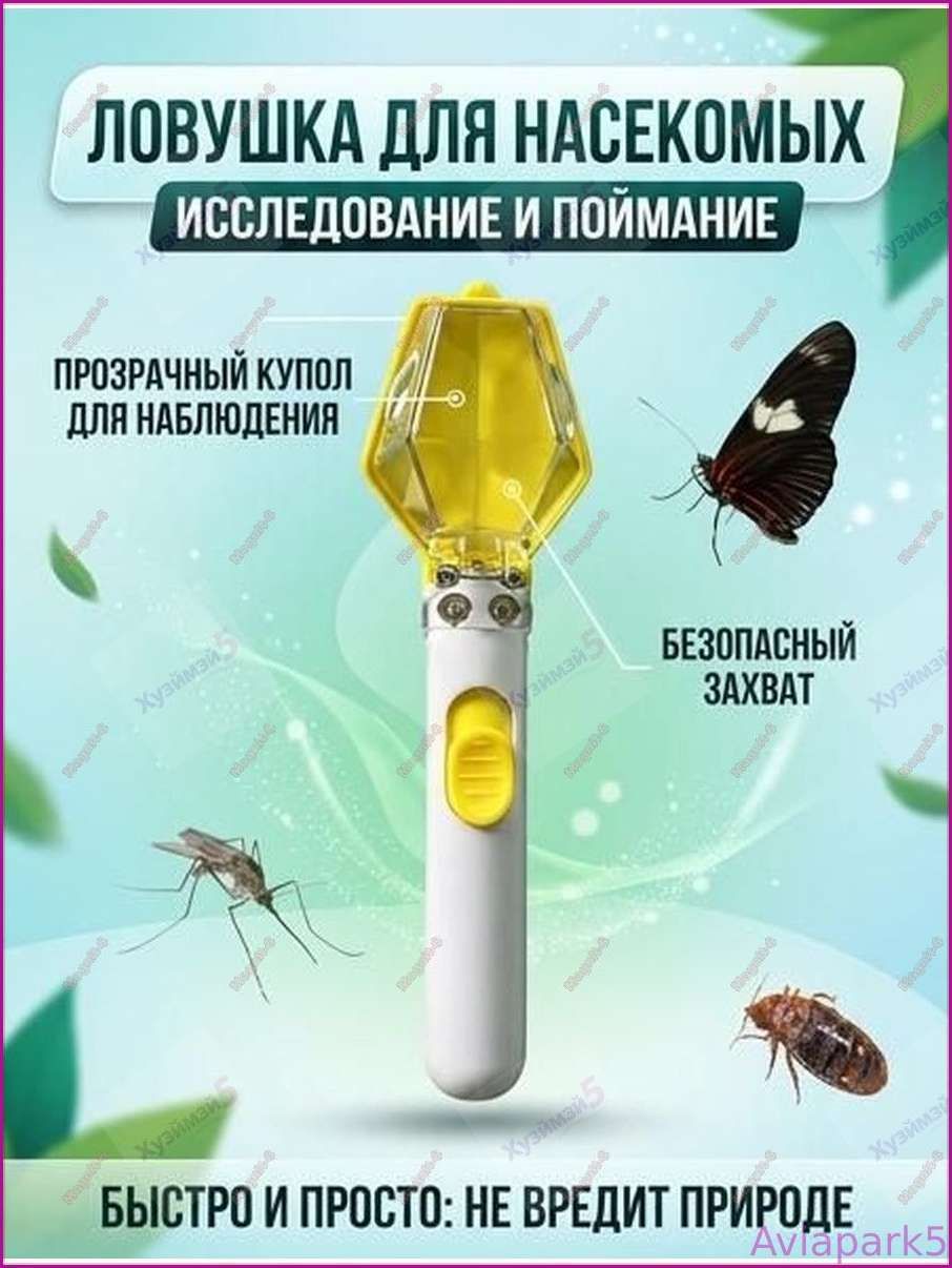 Новинка!Ловушка для насекомых с 6-кратным увеличительным стеклом изучения