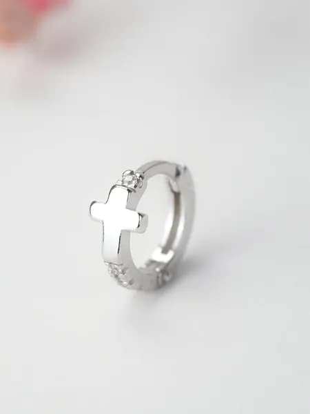 Одиночная серьга серебро, моносерьга серебро 925