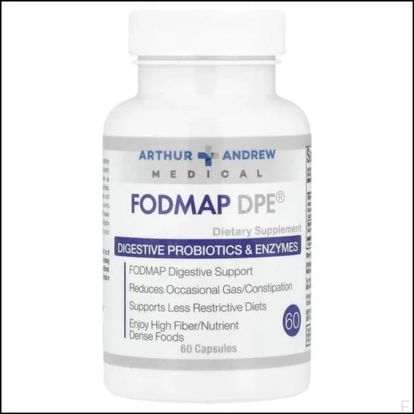 Arthur Andrew Medical, FODMAP DPE, Пробиотики и ферменты для пищеварения, 60 капсул