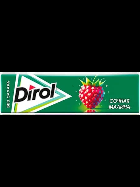 Резинка жевательная Dirol яркая малина без сахара, 13,6 г