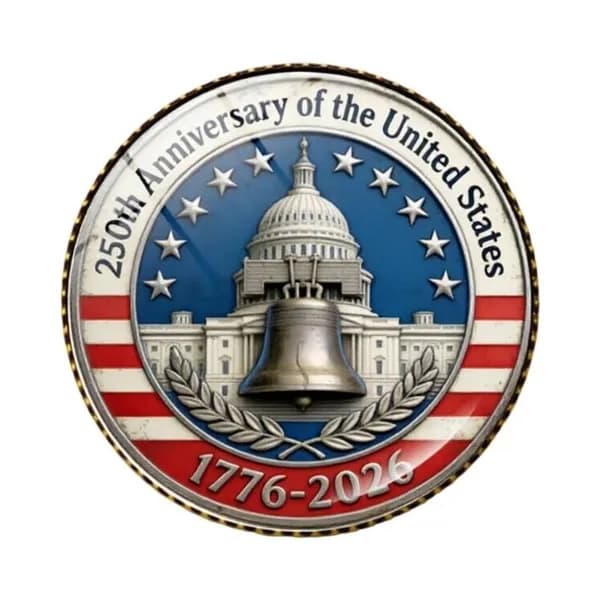 Значок-булавка 250 лет США , Медь - 4
