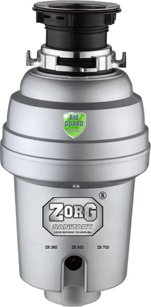 Измельчитель бытовых, пищевых отходов ZorG Sanitary ZR-56 D кухонный чоппер / дробилка электрическая для раковины с пневматическим выключателем, нержавеющая сталь