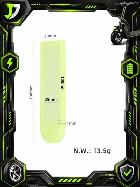Защитный чехол силиконовый для Xiaomi M365 Pro, водонепроницаемый, черный, размер как на фото, 1 шт.