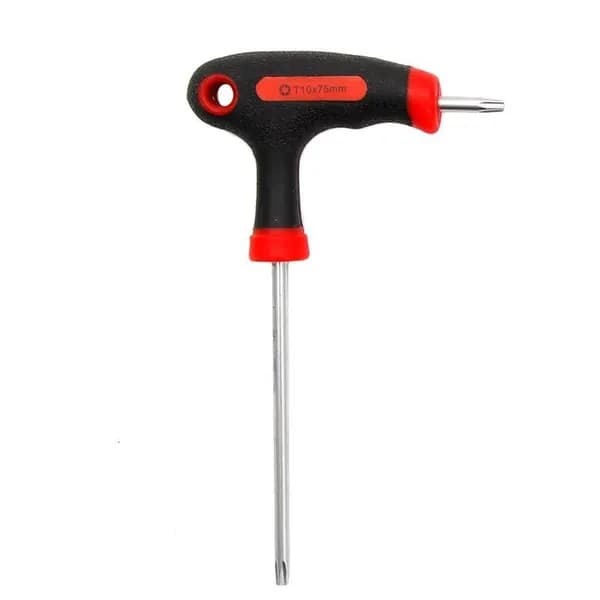 Т-образная рукоятка Torx и шестигранник T10/15/20/25/30/4, Черный, красный