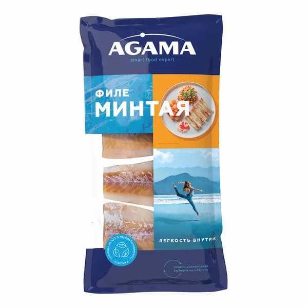 Минтай Agama замороженный филе 400 г