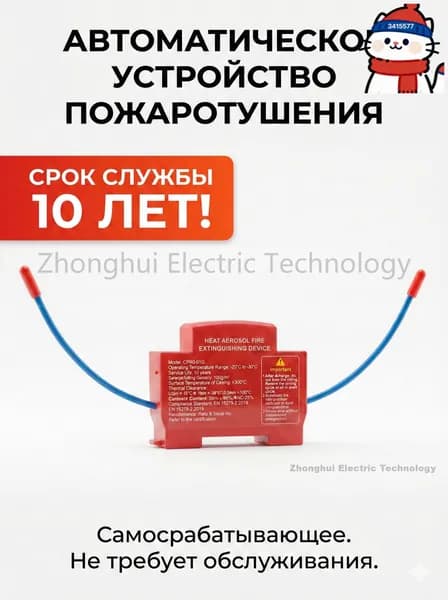 Огнетушитель аэрозольный в электрощит на DIN-рейку ORRO, автоматический самосрабатывающий, для дома и шкафа, 1-100 шт.