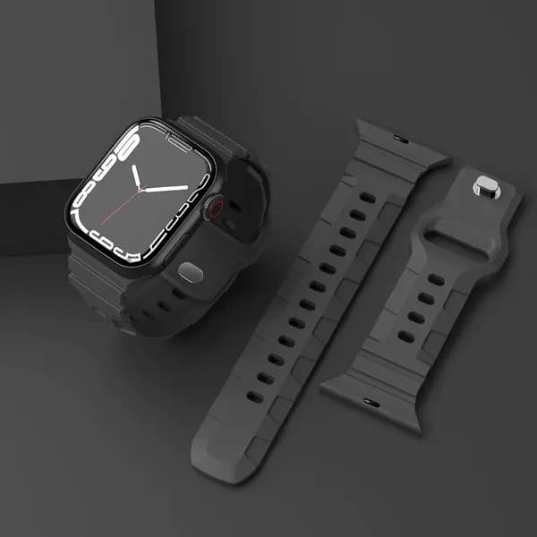 Силиконовый спортивный ремешок для Apple Watch Ultra 49 мм 9 8 7 45 мм 41 мм, резиновый дышащий ремешок для iWatch 3 4 5 6 Se 40 мм 44 мм