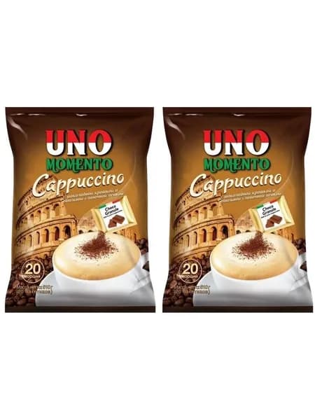 Капучино с шоколадной крошкой Uno Momento 20 пак - 2 упаковки Вкусный дворик
