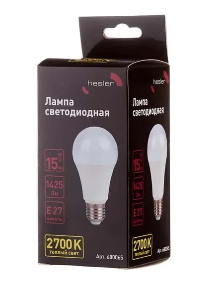 Hesler Лампочка, Цоколь:E27, 15 Вт, 1 шт.