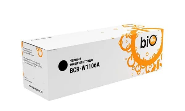 Тонер-картридж Bion W1106A для HP Laser MFP 135a, MFP 135w, MFP 137fnw, HP Laser 107a, HP Laser 107w