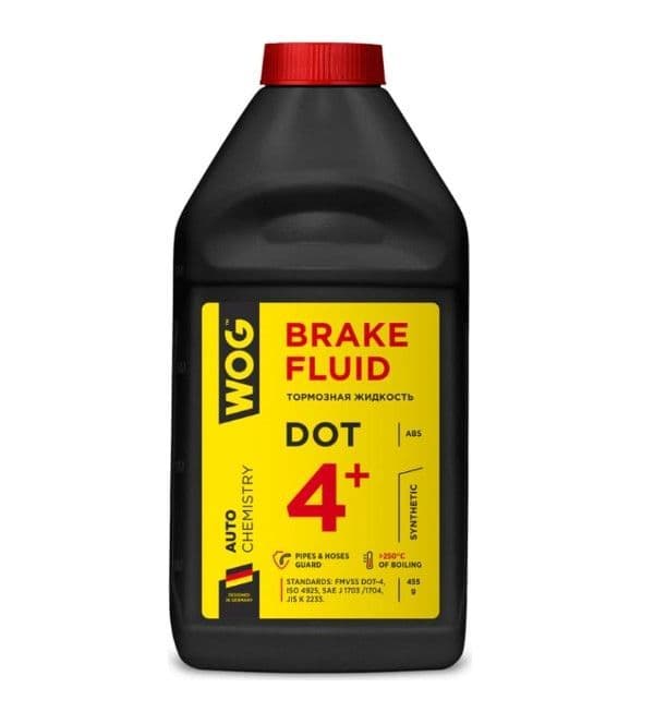 Тормозная жидкость WOG DOT 4+, 0.5 л