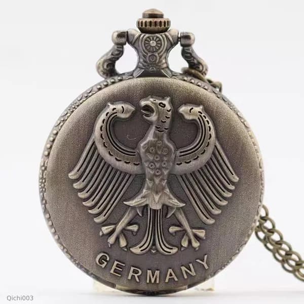 Винтажные карманные часы с орлом (Германия) ретро-механизм, подарок коллекционеру, стиль рейхс