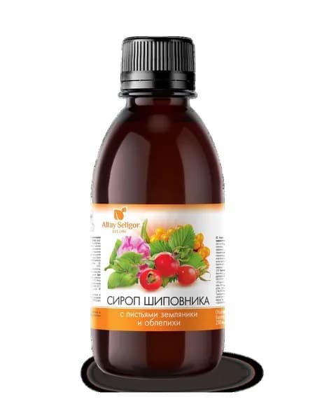Сироп шиповника с листьями земляники и облепихи 250мл
