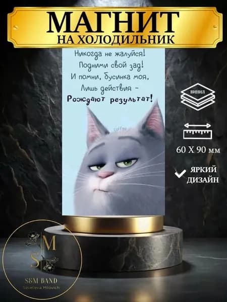 Магнит на холодильник Котик Прикол