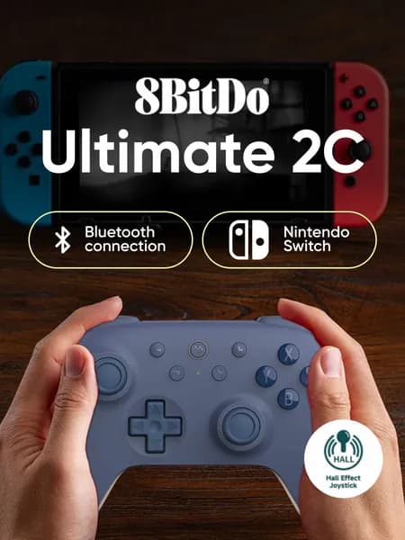 Беспроводной геймпад 8BitDo Ultimate 2С Bluetooth для Nintendo Switch, игровой джойстик, контроллер блютуз