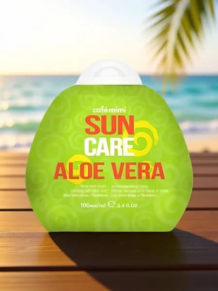 Cafmimi Гель после загара для лица и тела Aloe Vera, охлаждающий 100м