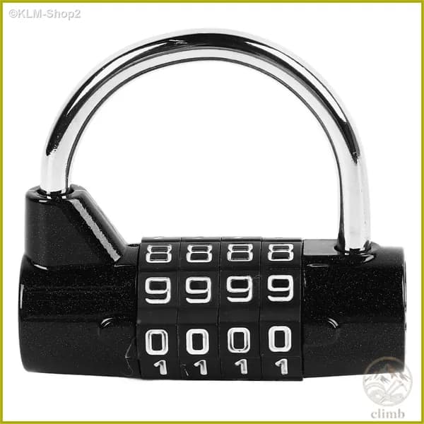 Замок кодовый, GS4512A, черный, 4 цифры, для шкафчика, двери, гаража, велосипеда