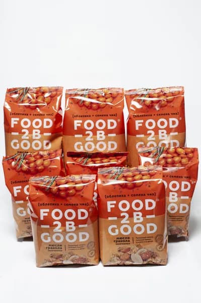 Гранола foodtobegood Облепиха - Семена чиа 250г х 8шт / Мюсли запеченные / Полезный завтрак