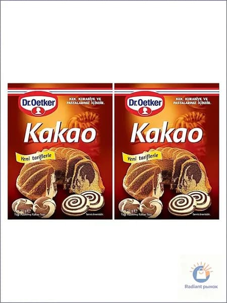Dr. Oetker доктор Oetker Какао 50 гр 2ли упаковка