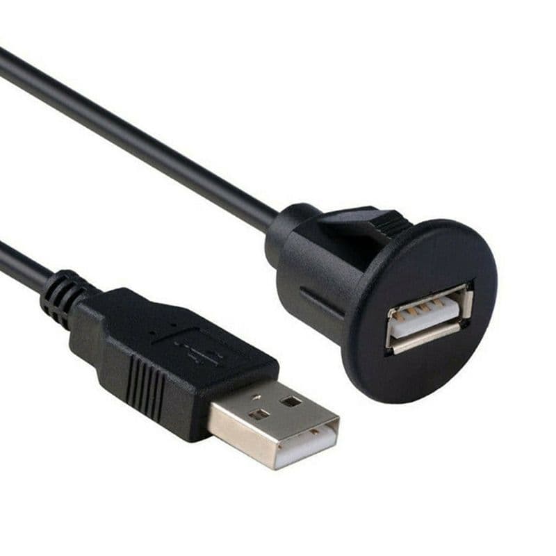 Автомобильный USB-кабель, водонепроницаемый разъем USB 2,0, автомобильная приборная панель, панель для скрытого монтажа, AUX, адаптер удлинителя
