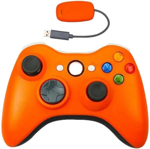 Геймпад беспроводной Xbox Wireless Controller Оранжевый + ресивер для подключения к компьютеру PC/Xbox 360/PS3