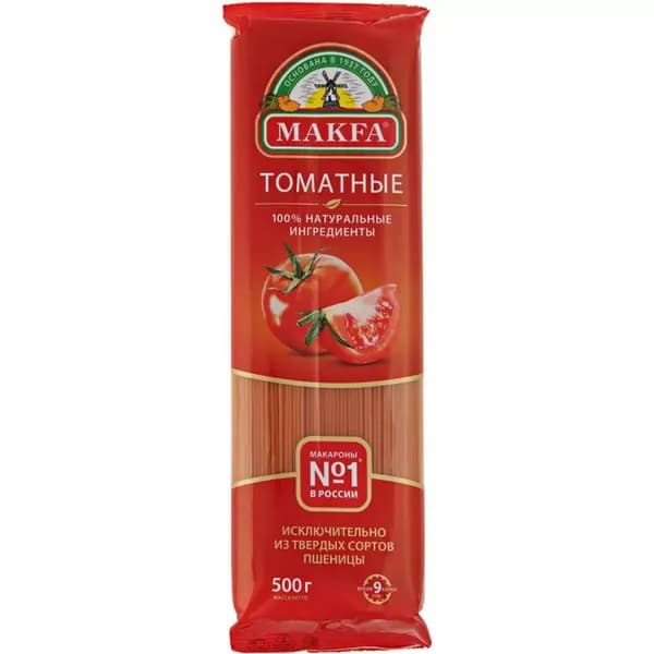 Makfa Макароны Вермишель длинная ,томатная 500 гр, 1 уп