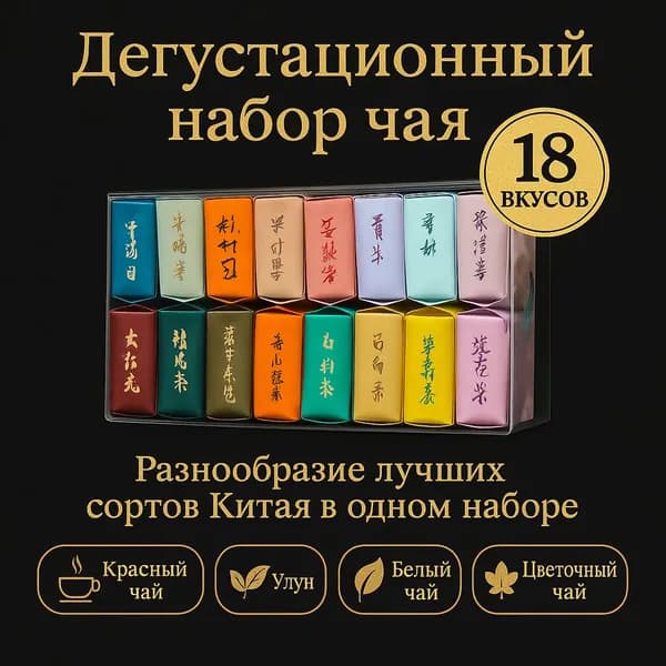 Дегустационный набор Китайского чая, 18 видов